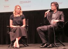 Greta Gerwig and Noah Baumbach at the press conference for Frances Ha